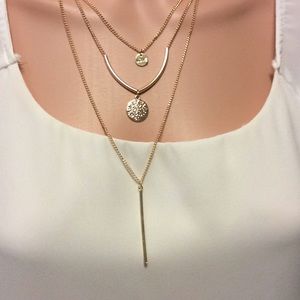 ⭐️Discount Shipping⭐️ Three Layer Charm Necklace